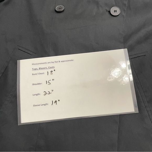 Bitten by Sarah Jessica Parker Women's Black Short Button Up Peacoat Jacket (M) - Picture 9 of 11